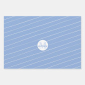 Jongen Baby shower Gepersonaliseerd monogram voeta Inpakpapier Vel (Voorkant 3)