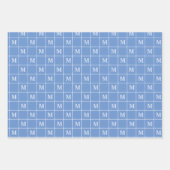 Jongen Baby shower Gepersonaliseerd monogram voeta Inpakpapier Vel (Voorkant)