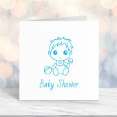 Jongen Baby shower Geslacht onthullen 2 Zelfinktende Stempel
