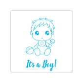 Jongen Baby shower Geslacht Zelfinktende Stempel (Design)