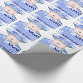 Jongen Baby shower Gift Wrapping paper Cadeaupapier (Hoek)