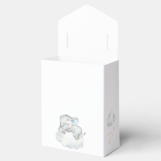 Jongen Baby shower gunsten (slapen olifant) dromer Bedankdoosjes (Geopend)