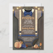Jongen Baby shower Herfst Pumpkin Rustic Burlap Wo Kaart (Voorkant)