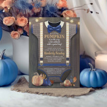 Jongen Baby shower Herfst Pumpkin Rustic Burlap Wo