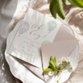 Jongen Baby shower Hot Air ballon Kaart