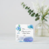 Jongen Baby shower Informatiekaartje (Staand voorkant)