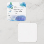 Jongen Baby shower Informatiekaartje (Voorkant / Achterkant)