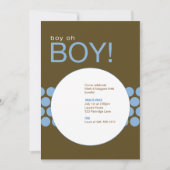 Jongen Baby shower Invite_Blue/Brown Kaart (Voorkant)