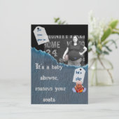 Jongen-baby shower kaart (Staand voorkant)