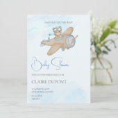 Jongen baby shower kaart (Staand voorkant)