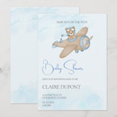 Jongen baby shower kaart (Voorkant / Achterkant)