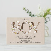 Jongen Baby shower Katoen Alfabet Uitnodiging (Staand voorkant)