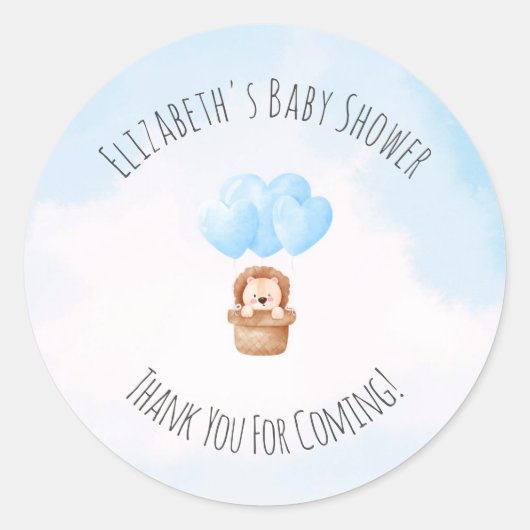 Jongen! Baby shower Klassieke Sticker (Voorkant)