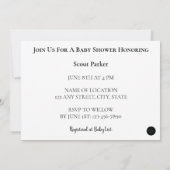 Jongen Baby shower met ABC Blocks Kaart (Achterkant)