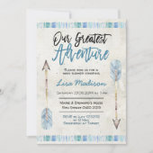 Jongen baby shower met de grootste avontuuruitnodi kaart (Voorkant)