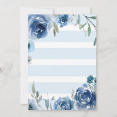 Jongen Baby shower nodigt uit met Waterverf Floral Kaart (Achterkant)