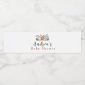 Jongen Baby shower Oerwoud Safari Water Fles Label Waterfles Etiket (Enkel label)