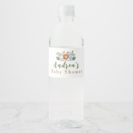 Jongen Baby shower Oerwoud Safari Water Fles Label Waterfles Etiket