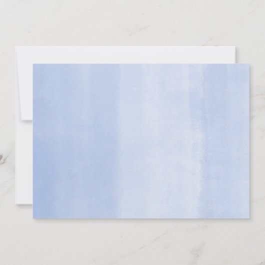 Jongen baby shower, olifantenblauw waterverf kaart (Achterkant)