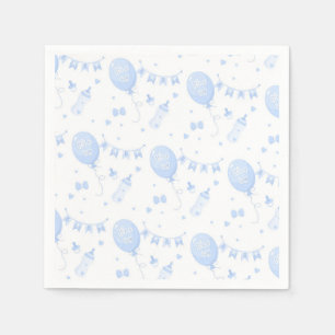Jongen Baby shower Papier servet met ballonnen