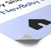 Jongen Baby shower Partij Prop Foto Booth Lijst Poster (Hoek)