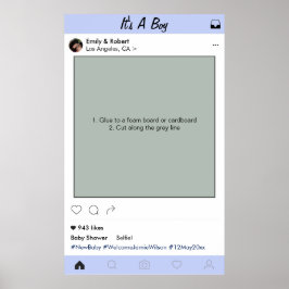 Jongen Baby shower Partij Prop Foto Booth Lijst Poster