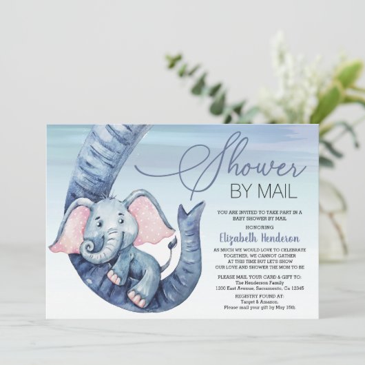 Jongen Baby shower per post Kaart (Staand voorkant)