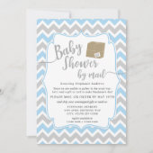 Jongen Baby shower per post met verzenddoos Kaart (Voorkant)