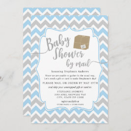 Jongen Baby shower per post met verzenddoos Kaart