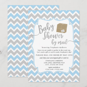Jongen Baby shower per post met verzenddoos Kaart