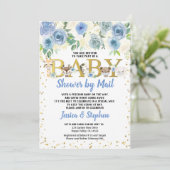 Jongen Baby shower per post Pandemische Woodlanddi Kaart (Staand voorkant)
