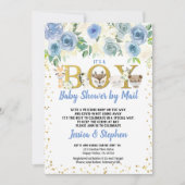 Jongen Baby shower per post Pandemische Woodlanddi Kaart (Voorkant)