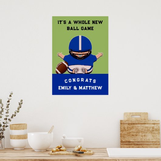 Jongen Baby shower Poster (Keuken)