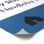 Jongen Baby shower Prop Foto Booth Lijst Decor Poster (Hoek)