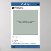 Jongen Baby shower Prop Foto Booth Lijst Decor Poster (Voorkant)