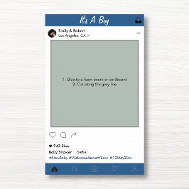 Jongen Baby shower Prop Foto Booth Lijst Decor Poster