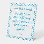 Jongen Baby shower Reclamebord Met Voetstuk (Voorkant)