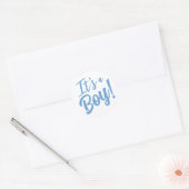 Jongen Baby shower Ronde Sticker (Envelop)