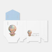 Jongen BABY SHOWER Teddy Hot Air ballonblauw Bedankdoosjes (Uitgevouwen)