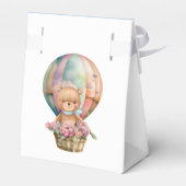 Jongen BABY SHOWER Teddy Hot Air ballonblauw Bedankdoosjes (Achterkant)