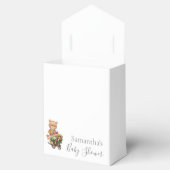Jongen BABY SHOWER Teddy Rustic Floral Blue Favor  Bedankdoosjes (Geopend)