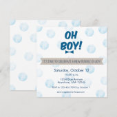 Jongen! baby shower Uitnodiging (Voorkant / Achterkant)