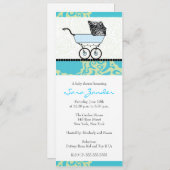 Jongen Baby shower Uitnodiging - Baby (Voorkant / Achterkant)