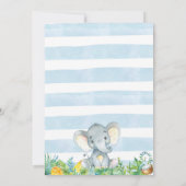 Jongen Baby shower Uitnodiging, Elephant Baby show Kaart (Achterkant)