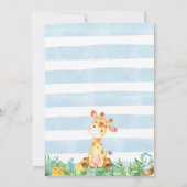Jongen Baby shower Uitnodiging, Giraffe Baby showe Kaart (Achterkant)