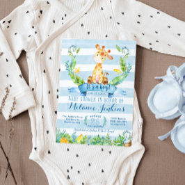 Jongen Baby shower Uitnodiging, Giraffe Baby showe Kaart