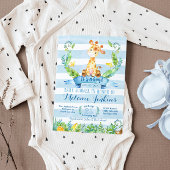 Jongen Baby shower Uitnodiging, Giraffe Baby showe Kaart