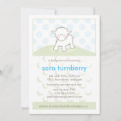 Jongen Baby shower Uitnodiging - Kleine Lamb (Voorkant)