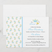 Jongen Baby shower Uitnodiging - Kleine Prins (Voorkant / Achterkant)