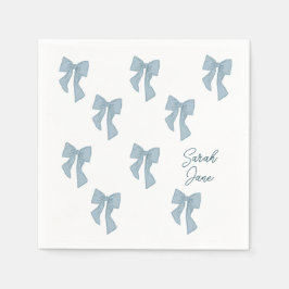 Jongen Baby shower uitnodiging met een boog Servet